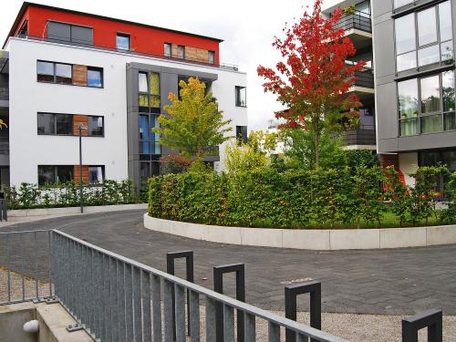 Residential complex with driveways